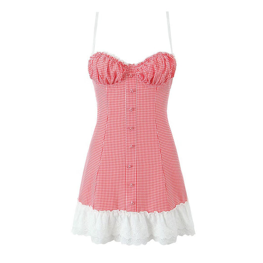 Luna Lace Petal A-Line Mini Dress