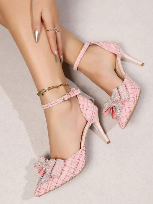 Lunaria Bow Ankle Strap Pumps
