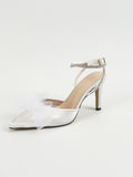 Lobelia White Bow-knot Sandals