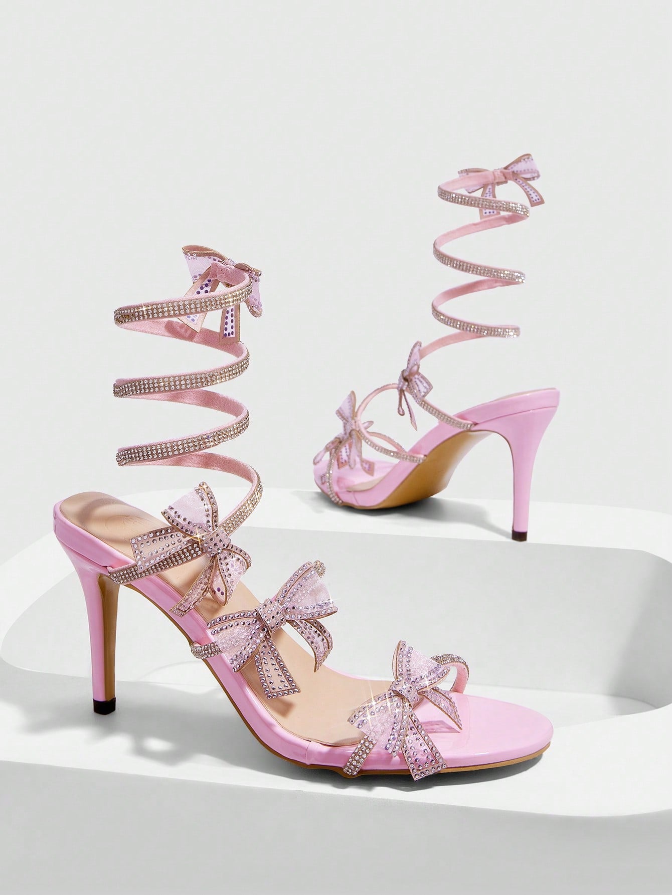 Camelia Rhinestone Bow-knot Sandals