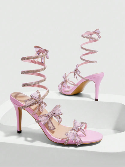 Camelia Rhinestone Bow-knot Sandals
