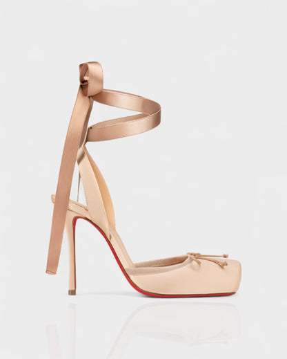 Galaxia Satin Ballet Lace-up Heels