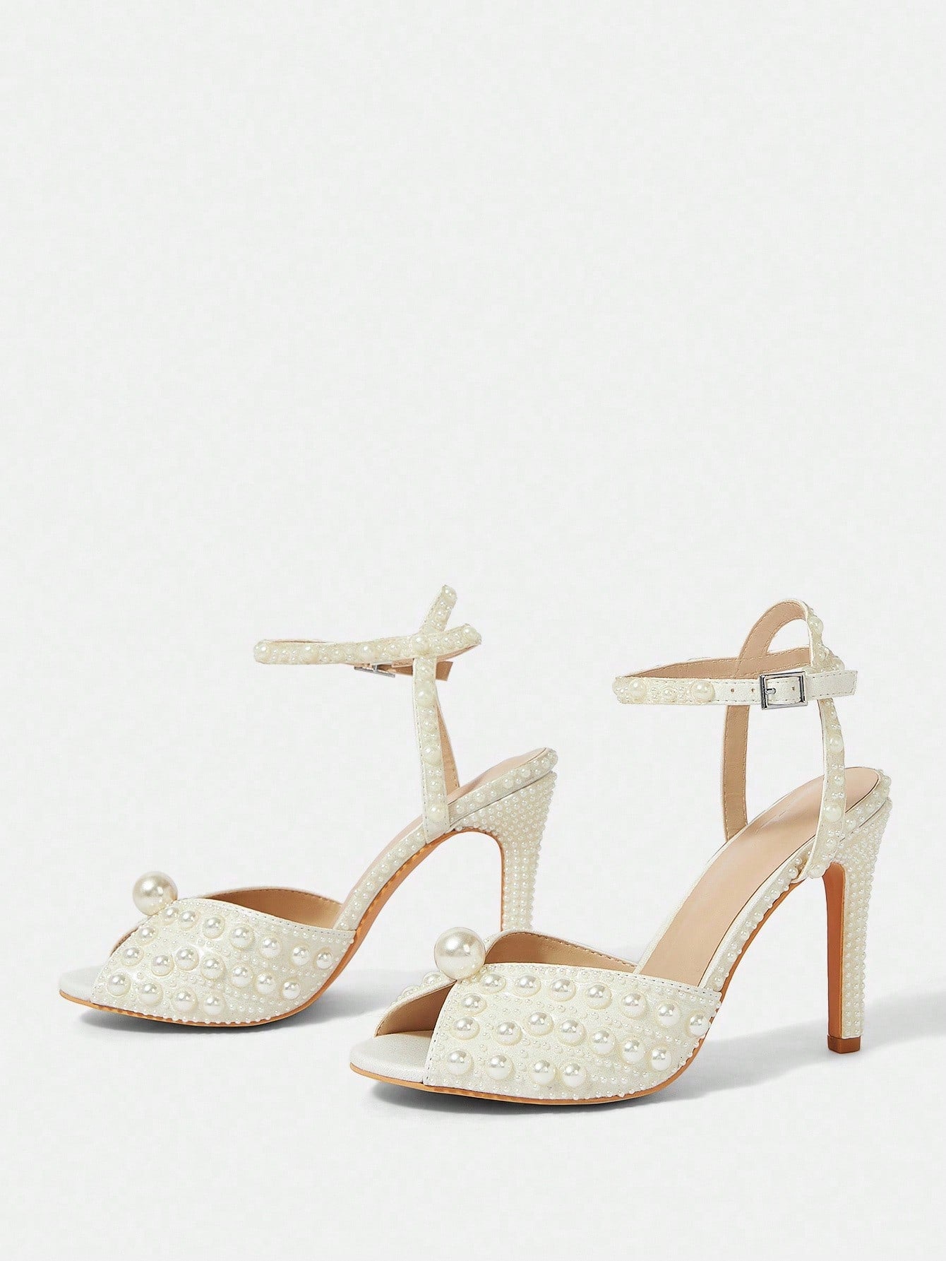 Lobelia Pearl Decor Stiletto Sandals