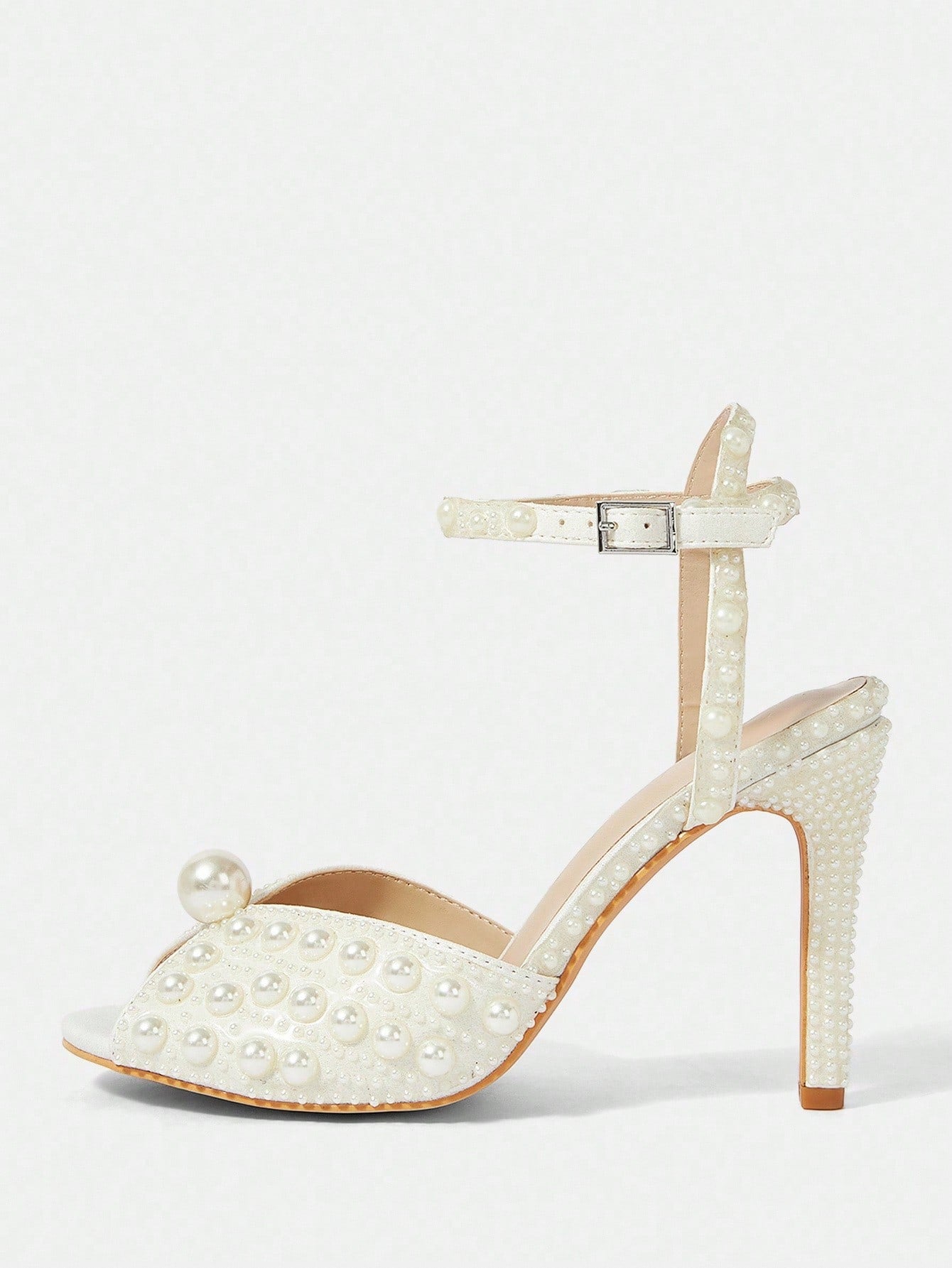 Lobelia Pearl Decor Stiletto Sandals