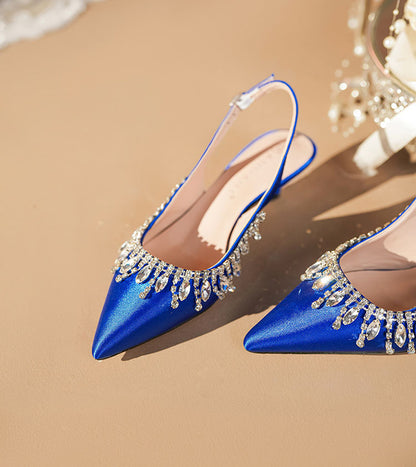 Clematis Elegant Rhinestone Satin Pumps