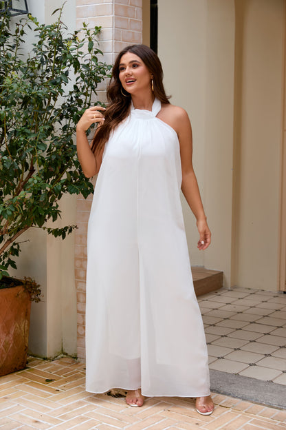 Sophia Wide Leg Romper Jumpsuit