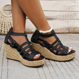 Fressia Hollow Out Wedge Sandals