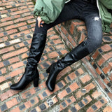 Verbena Pleated Knee High Boots