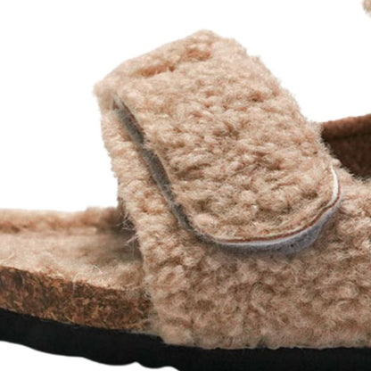 Peony Suede Cork Slippers