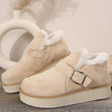 Wisteria Buckle Platform Snow Boots