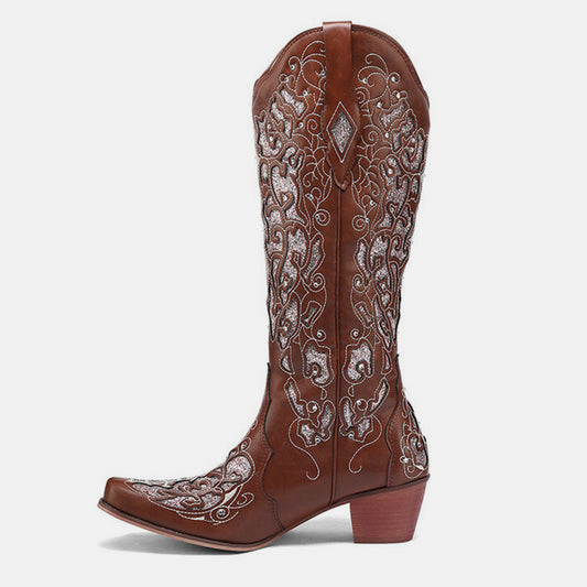 Nerine Embroidery Cowboy Boots