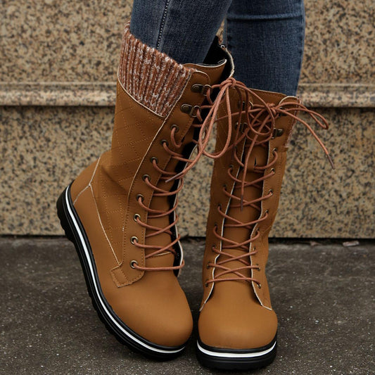 Dianella Lace Up Mid-Calf Boots