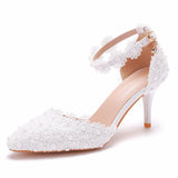 Crystal Lace Stiletto Wedding Pumps