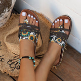 Lobelia Vintage Rivet Flat Sandals