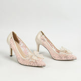 Lunaria Sweet Bow Lace Pumps