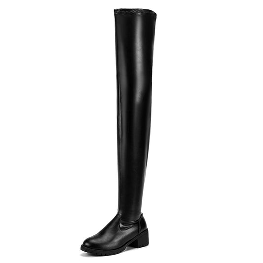 Diascia Leather Over-Knee Boots