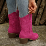 Nepeta Embroidery Mid-Calf Boots