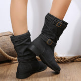 Mandevilla Buckle Denmin Mid-Calf Boots