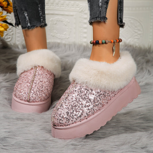 Nemesia Platform Glitter Snow Boots