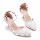 Crystal Lace Stiletto Wedding Pumps