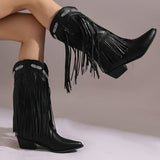 Moonflower Tassels Cowboy Boots