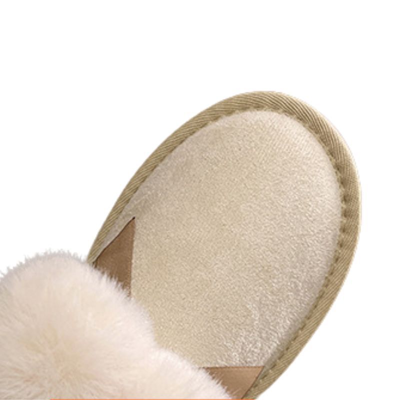Lilac Fur Ball Decor Snow Boots