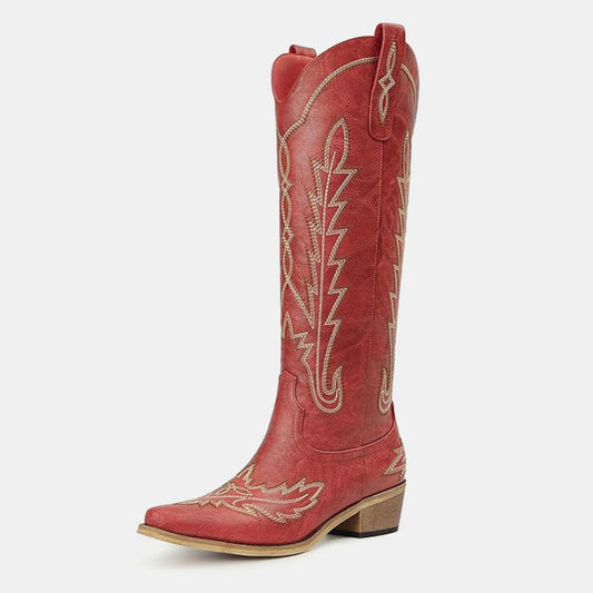 Camellia High Shaft Cowgirl Boots