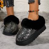 Nemesia Platform Glitter Snow Boots