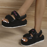 Linaria Platform Furry Sandals