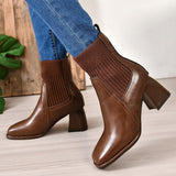 Scaevola Knit Patchwork Ankle Boots