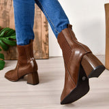 Scaevola Knit Patchwork Ankle Boots