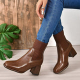 Scaevola Knit Patchwork Ankle Boots