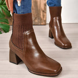 Scaevola Knit Patchwork Ankle Boots