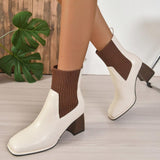 Scaevola Knit Patchwork Ankle Boots