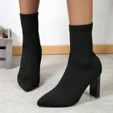 Diascia Knit Block Ankle Boots