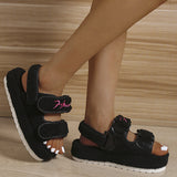 Linaria Platform Furry Sandals