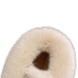 Lilac Fur Ball Decor Snow Boots