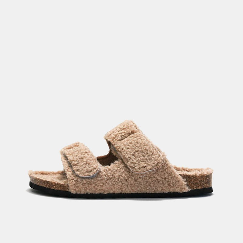 Peony Suede Cork Slippers