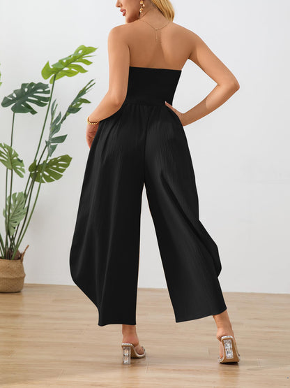 Strapless Wide Leg Jumpsuit