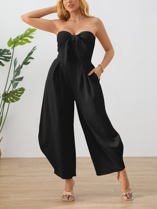 Strapless Wide Leg Jumpsuit