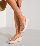 Watsonia Platform Strappy Wedge Sandals