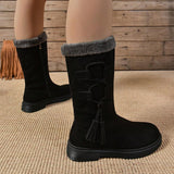 Linaria Plush Zipper Mid-Calf Boots