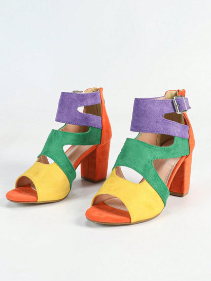 Fressia Color Block Sandals