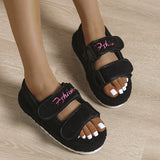 Linaria Platform Furry Sandals