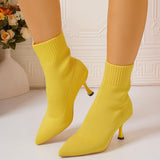 Mimosa Knit Stiletto Ankle Boots