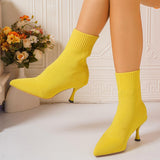 Mimosa Knit Stiletto Ankle Boots