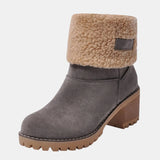 Solidago Furry Heel Mid-Calf Boots