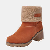 Solidago Furry Heel Mid-Calf Boots