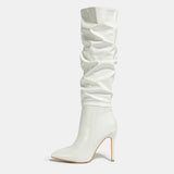 Erica Glossy Ruched Boots