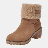 Solidago Furry Heel Mid-Calf Boots